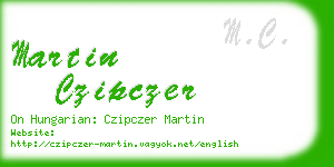 martin czipczer business card